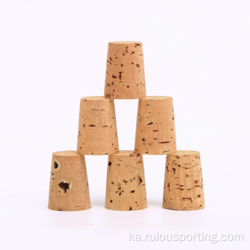 ბუნებრივი tapered cork stopper ბოთლი